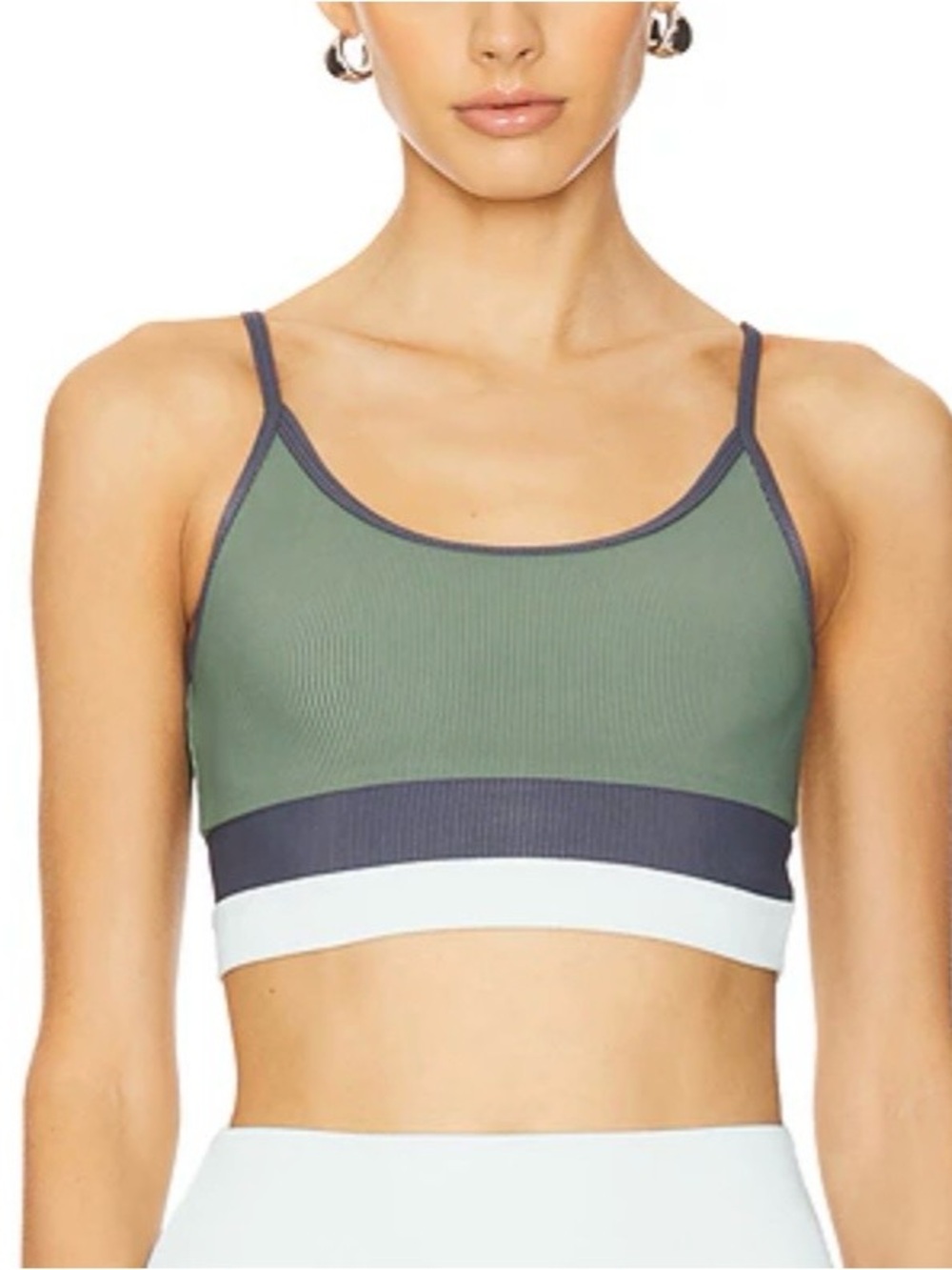 Beach Riot Eva Top Sports Bra Size M Olive green